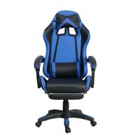 Chaise de jeu de course de massage en cuir pu Silla Gamer pour ordinateur avec repose-pieds