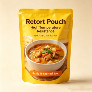 Retort Pouch 135C High Temperature Sterilization Stand up Pouch for Ready to Eat Meal Soup Sauce <b>Zip</b> Lock Food Pouch <b>Bag</b> - Product Image 2