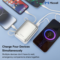 Batteries externes portables Miccell Wholesale 45W 10000mAh à charge rapide avec emballage et câble de charge rapide Type-C