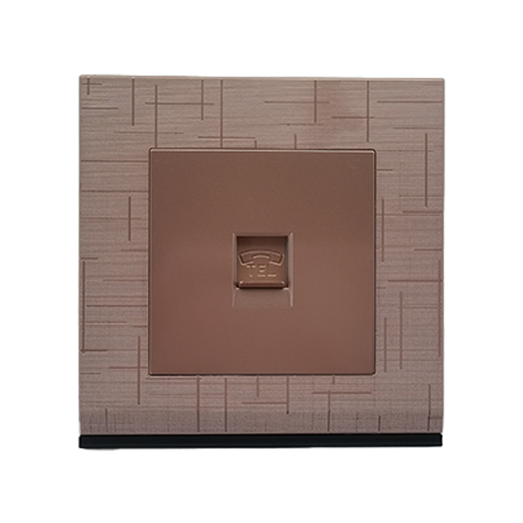High Quality Customizable Wholesale Push Button Gold Panel Electronic Switch Socket Lighting Door Bell Electrical Wall Switch
