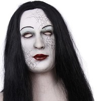 Masque en Latex réaliste femme visage Halloween masque en Latex perruque femme travesti Sissy transgenre Costume
