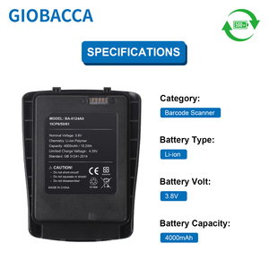 เครื่องสแกนบาร์โค้ด BA-0124A0 KBRK250X01505แอนดรอยด์3.8V 4000mAh สำหรับชุดแบตเตอรี่ลิเธียมไอออน RK25 - Product Image 2