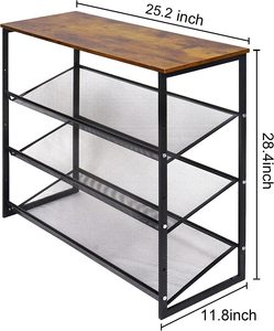 Metal and Wooden Top <b>Shoe</b> <b>Rack</b> Freestanding Organizer Modern <b>Storage</b> Adjustable <b>Shoe</b> <b>Rack</b> Stable Durable for Entryway furniture - Product Image 6