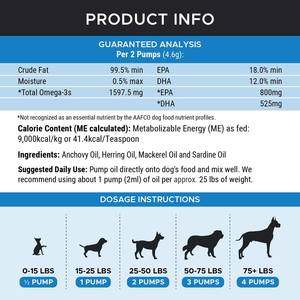 Pesce salmone Alaskan selvaggio per cani supplemento liquido da 16 once supporto sistema immunitario del cuore e pelle + cappotto - Product Image 6