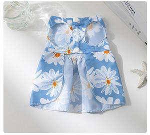 ملابس كلاب فاخرة جاهزة ملابس صيفية بطبعة ديزي رقيقة Vestidos Para Perro مع عقدة من قبل الشركات المصنعة - Product Image 3