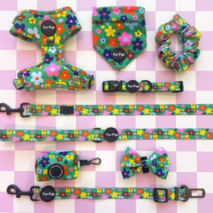 Atacado Pet Harnesses Custom Logo Poliéster Dog Harness Sets Luxo Ajustável Pet Dog Leash Harness Sets - Product Image 1