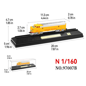 HANFIY <span class=keywords><strong>Tren</strong></span> a <span class=keywords><strong>Escala</strong></span> <span class=keywords><strong>N</strong></span>, Locomotora Diésel Union Pacific FP-7, Vehículo Ferroviario de Metal, <span class=keywords><strong>Miniatura</strong></span> de <span class=keywords><strong>Tren</strong></span>, Decoració<span class=keywords><strong>n</strong></span>, Estuche Acrílico - Product Image 5