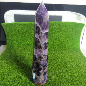 Commercio all'ingrosso Naturale Lucido di Grandi Dimensioni Viola Chevron Punto di Guarigione Cristalli Pietre Viola Ametista Torri Per La Decorazione - Product Image 5