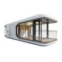Maison préfabriquée moderne de 40 pieds avec chambre, salle de bain, salon et bureau pour hôtels ou usage personnel