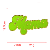 Gros Broderie Paillettes Fête Des Mères Chenille Patch Mama Mon Logo Chenille Patches pour Vêtements
