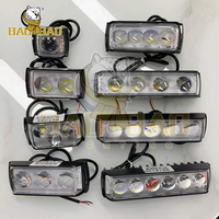 Systèmes d'éclairage automobile et moto à 6 yeux, en plastique, aluminium et métal, avec 6 ampoules RGB, bicolores blanc-jaune, rouge-bleu et multicolores