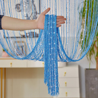 Rideau de perles pour porte, panneau mural à franges, séparateur de fenêtre, rideau à franges pour mariage, café, restaurant, écran à pampilles en cristal
