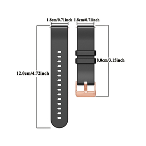 Bande de remplacement en silicone de 18 mm avec boucle à ardillon pour montre intelligente <span class=keywords><strong>Garmin</strong></span> Venu 3S/2S Move 3S - Confortable et décontractée pour femmes - Product Image 6