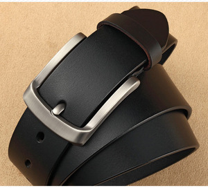 <span class=keywords><strong>Ceinture</strong></span> en <span class=keywords><strong>cuir</strong></span> formelle <span class=keywords><strong>pour</strong></span> homme, <span class=keywords><strong>boucle</strong></span> en alliage, largeur 3,8 cm, motif uni, écologique, durable, lourde, respirante - Product Image 5