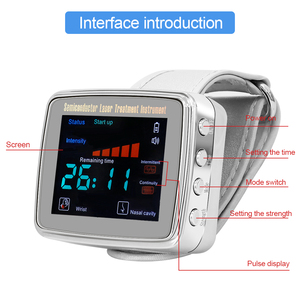 Reloj de Terapia Láser de 13 Orificios y 650nm con Diodo LLLT para la Presión Arterial Alta y la Sinusitis, Irradiación Láser - Product Image 2