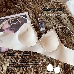 Sexy báo in liền mạch Áo ngực push-up không dây Side hỗ trợ chống chảy xệ thoải mái cộng với sizesmall ngực của phụ nữ áo ngực cup - Product Image 5