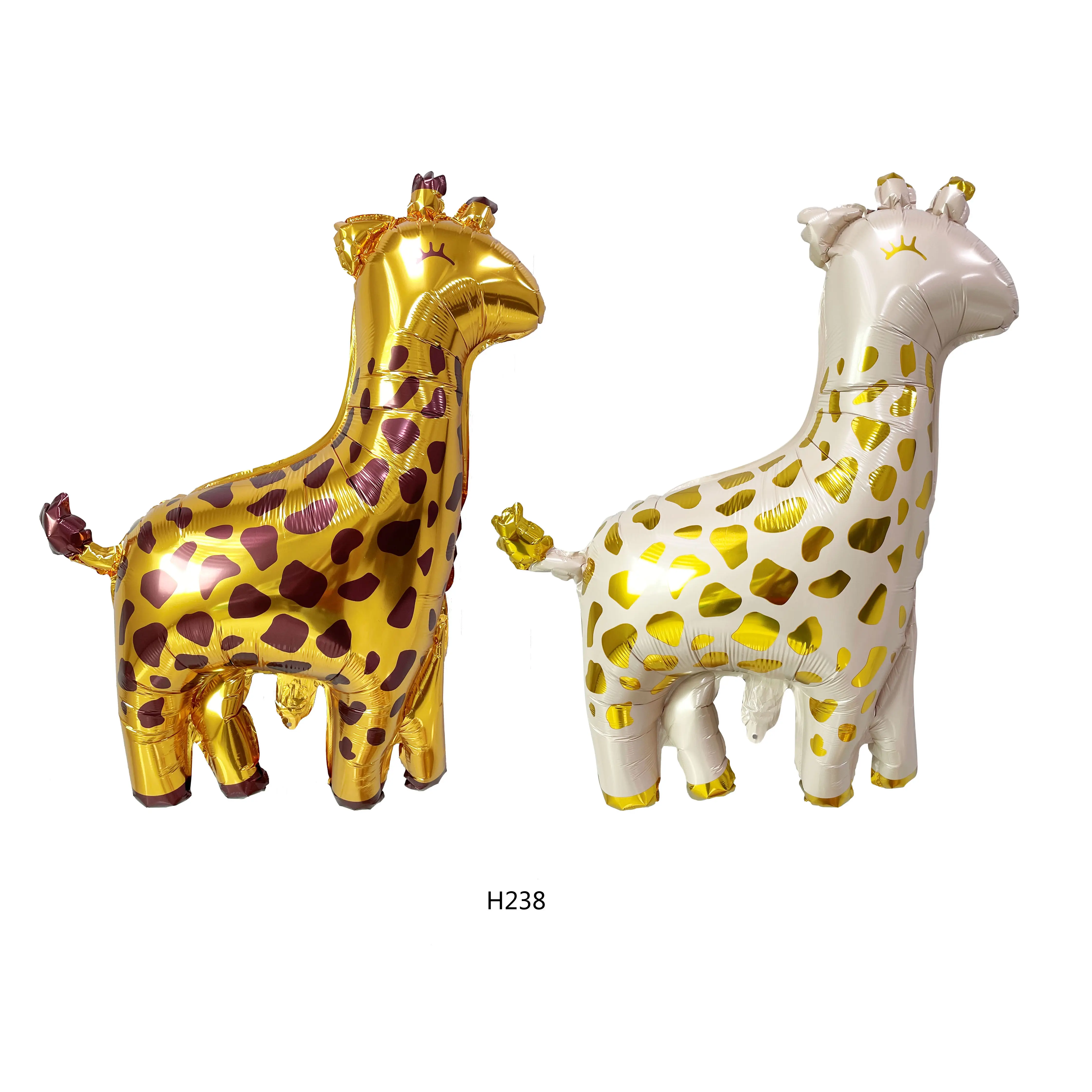 Giraffe Shaped Foil Balloons Popular Theme Party Decoration for Children Cartoon Animal Aluminum Film Balloons