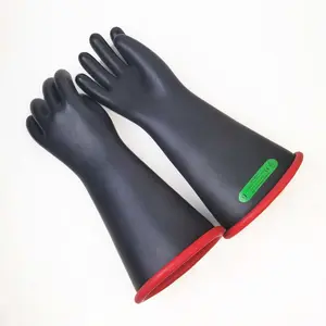 Latex electrical insulating gloves factory direct sales 30KV insulated gloves set with customizable labels