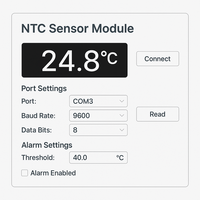 Legact TSMK100 Modul Sensor Suhu NTC PT100 Industri Presisi Tinggi Seri DC Tampilan Digital Portabel dengan Beberapa Output