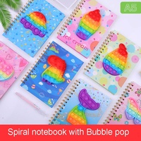 A5 Spiralblock mit PP-Einband, Bubble Pop & Mehrfach-Blasen – Geschenk für Schule & Kinder