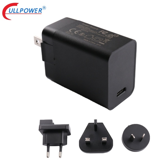 USB C Fast Charger 5V 3A 9V 2.22A 12V 1.67A 18W 20W Qc 3.0 Charger Adapter