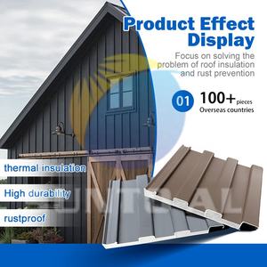 Panneaux sandwich en acier et aluminium modernes SUNTO <span class=keywords><strong>pour</strong></span> murs et toits, isolés, imperméables, <span class=keywords><strong>pour</strong></span> entrepôts à céréales - Product Image 2