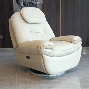 Premium <b>single</b> Recliner electric massage sofa fabric arm chair zero gravity reclining sofa <b>bed</b> genuine leather living room - Product Image 5