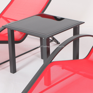 Leisure KD 3-Piece Aluminum Sling Chair Set Side Coffee <b>Table</b> <b>Foldable</b> Customized Color for <b>Outdoor</b> Park Garden Dining Use - Product Image 6