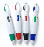 Stylo à bille publicitaire personnalisé avec logo imprimé en 4 couleurs, avec crochet, pour la promotion de la marque d'entreprise
