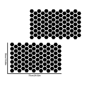 Autocollants de fenêtre en nid d'abeille pour voiture, 2 pièces, imperméables et résistants aux rayures, auto-adhésifs en PVC, matériau épais, autocollants de décoration pour voiture - Product Image 3