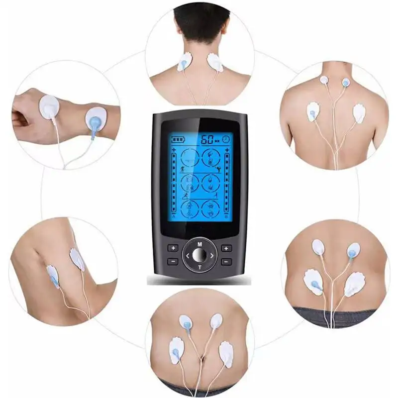 24 Modes Electronic Pulse TENS EMS Massage Relax Muscles Relieve Joint Pain TENS Electrode Pad Wireless TENS Machine