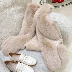 Gilet sans manches en fausse fourrure pour femme, veste d'hiver en polaire douce avec patchwork en fausse fourrure, vêtement d'extérieur chaud et décontracté - Product Image 2