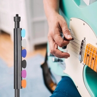 Supporto per chitarra con 5 plettri in gomma per chitarra pinza morsetto per microfono con diametro universale 16-19 tubi
