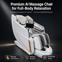 Fauteuil de massage intelligent à commande vocale IA, écran tactile TFT, massage des mollets, compresse chaude, zéro gravité pour une relaxation corporelle complète