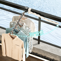 SANIPRO Séchoir à linge pliable de type pince pour voyage, séchoir extérieur peu encombrant pour balcon et fenêtre