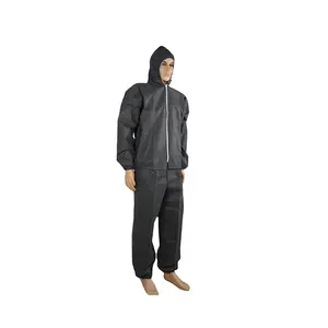 Black White Long Sleeve Hooded Work Suit White Coveralls Anti-static Clothing Disposable Overalls