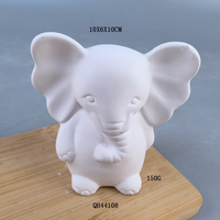 Cadeau de Pâques : Pot à monnaie en céramique émaillée à peindre soi-même, figurine mascotte cochon, ours ou poussin à peindre soi-même