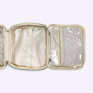 Organisateur de maquillage pour femmes en nylon écologique, personnalisable avec logo DIY, fermeture éclair, poignée, imperméable, pour sac de voyage, miroir LED - Product Image 4