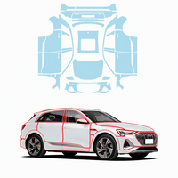 Pour Audi e-tron 2019-2023 film de protection de peinture de voiture TPU PPF autocollant d'écran Mobile logiciel de découpe prédécoupé pour traceur