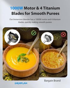 Shaft Length of Hand Blender 30cm 300mm Stick Length Blender Large Manual Juice Big Stick Immersion Hand Blender 1000w - Product Image 3