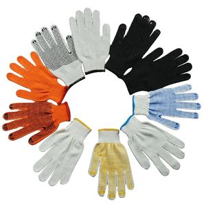 Guantes de jardín antideslizantes con puntos de PVC de punto de algodón a precio de fabricantes - Product Image 5