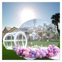 Ballons de fête pour enfants Maison amusante Igloo géant en cristal gonflable transparent Tente à bulles Maison de ballons gonflables transparents