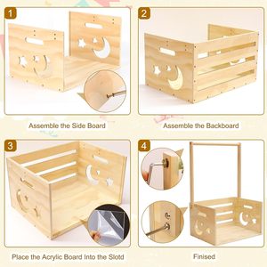 Caja <span class=keywords><strong>de</strong></span> Madera para Baby Shower, Personalizable, con Perchero, Cesta <span class=keywords><strong>de</strong></span> <span class=keywords><strong>Regalo</strong></span> para Recién Nacidos y Padres - Product Image 5