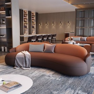 Sofá de Hotel Curvo de Diseño Moderno y Minimalista para Vestíbulo, Club VIP, Espacio Comercial, Asientos Ergonómicos Duraderos - Product Image 5