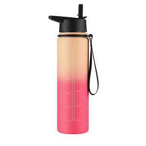 1 <span class=keywords><strong>litre</strong></span> <span class=keywords><strong>32OZ</strong></span> simple paroi <span class=keywords><strong>en</strong></span> acier inoxydable bouteille d'eau marqueur temporel givré <span class=keywords><strong>en</strong></span> plastique de bouteille d'eau de remise - Product Image 2