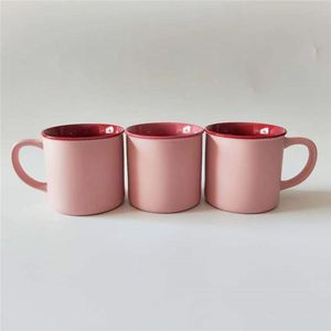 Viral Style <b>Ceramic</b> <b>Mug</b> Pink Cute Cup Different Inner Outer Colors for Home - Product Image 4