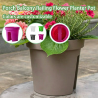 Pot de fleurs en plastique pour balcon, porche, jardin, pour la décoration des balustrades