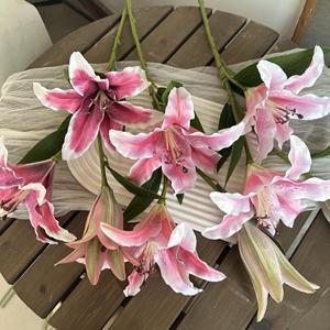 Bouquet de lys artificiels Jinxi, lys parfumés 3D, décoration de mariage, fleurs sur mesure - Product Image 2