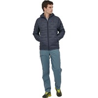 Veste isolée noire à capuche micro bouffant matelassée personnalisée OEM vente de gros et chaude pour hommes