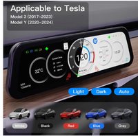 Layar Sentuh Putar Resolusi 4K 9,6 Inci Baru dari Pabrik, Panel Instrumen GPS untuk Tesla Model, Garansi 1 Tahun
